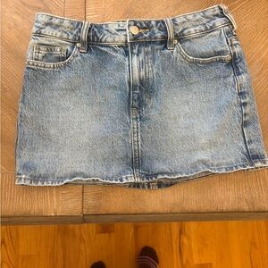 PacSun Light Wash Denim Mini Skirt